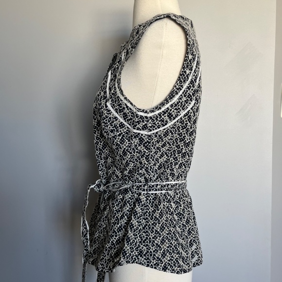 Eileen Fisher Long-Sleeve Black Silk Jersey Relaxed‎ Tunic Top w/ Sheer Layer - Picture 3 of 13